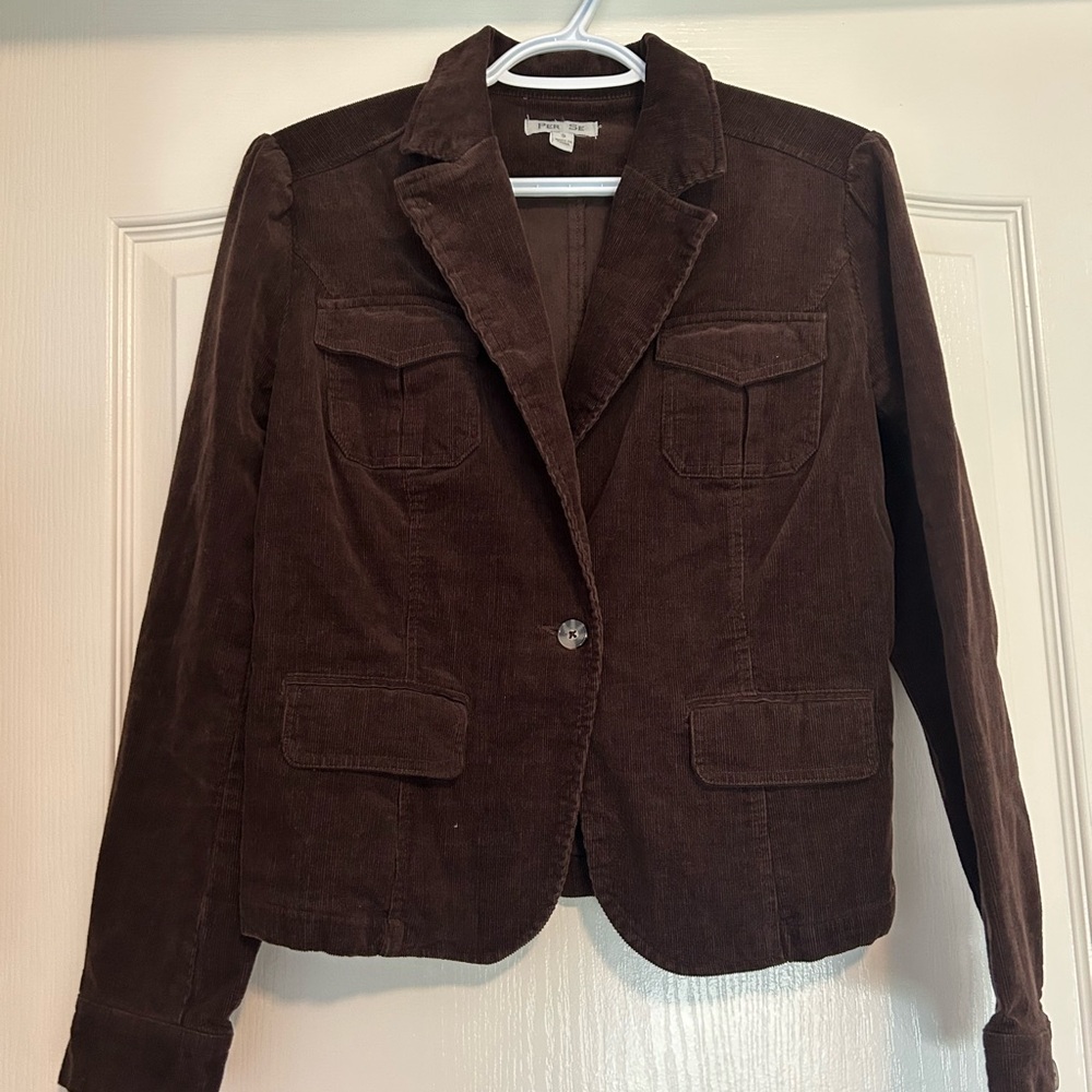 Brown Corduroy Women's Jacket
